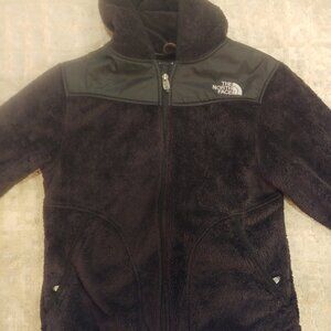 The North Face black sherpa zip-up hoodie size S/P